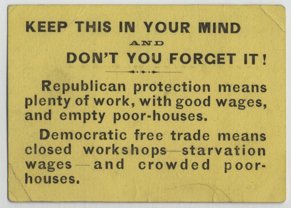  A Republican Party handbill, circa 1880. My dad's not the one one who's gone 360.