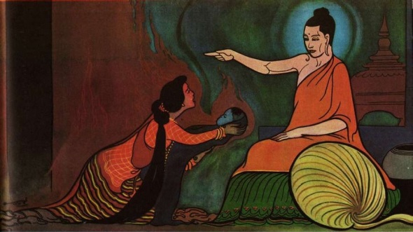 From The Illustrated History Of Buddhism. Artwork by U Ba Kyi.
