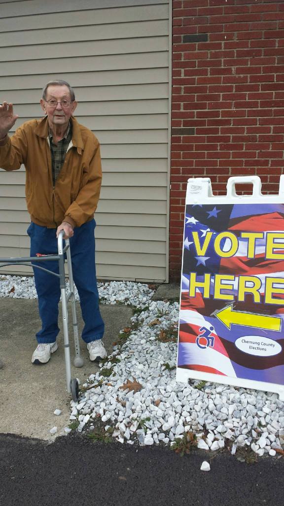 My dad voting November 2016